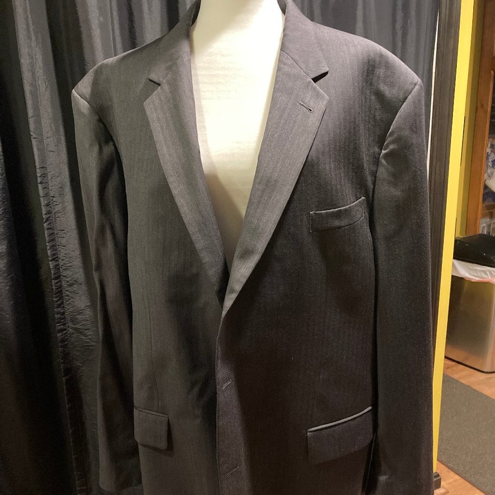 Joseph A Banks Gray Stripe 52L Suit
